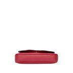 Sac bandoulière Soho Chain en cuir de veau rouge