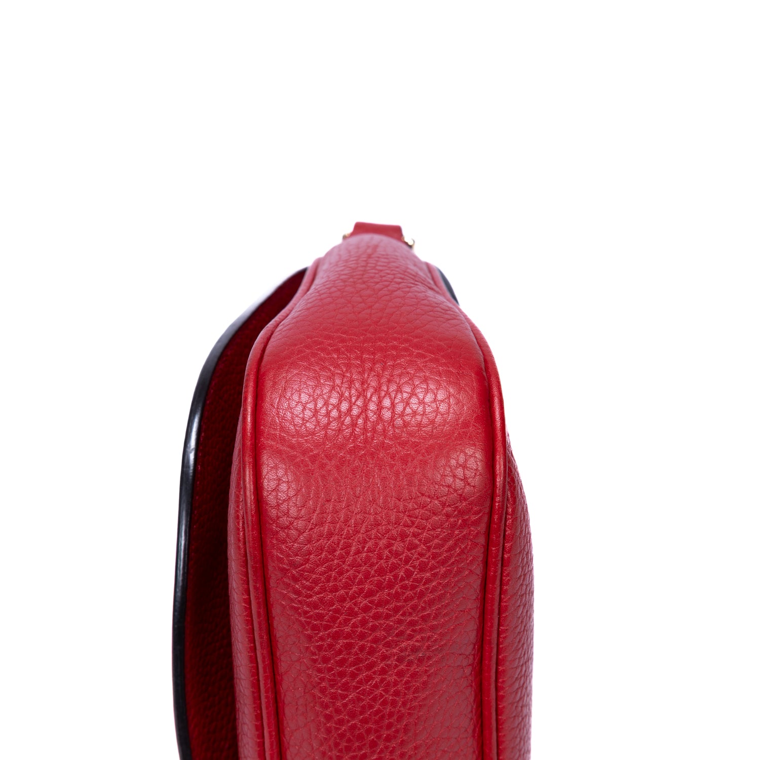 Sac bandoulière Soho Chain en cuir de veau rouge