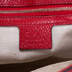 Sac bandoulière Soho Chain en cuir de veau rouge