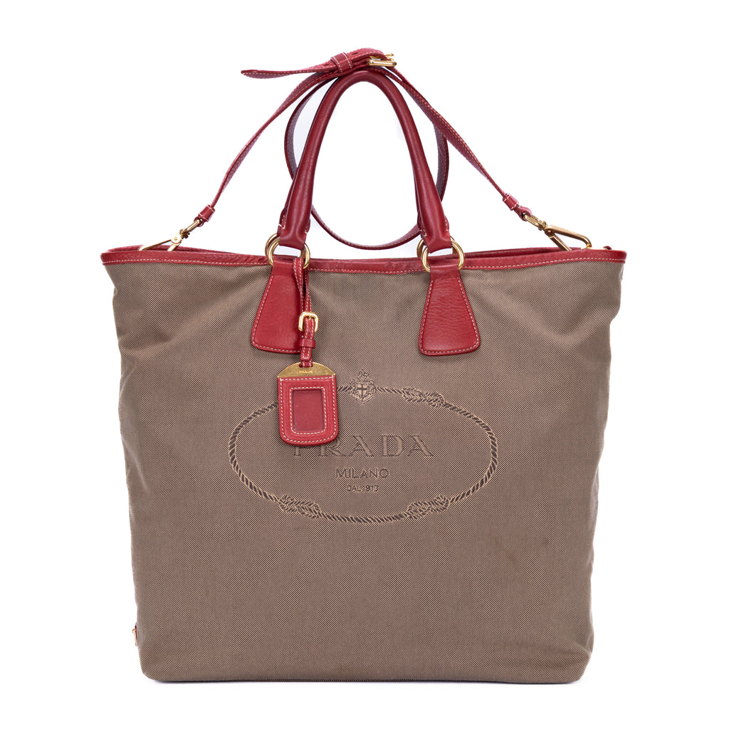 Sac cabas Jacquard Logo Kaki Jacquard Logo Toile