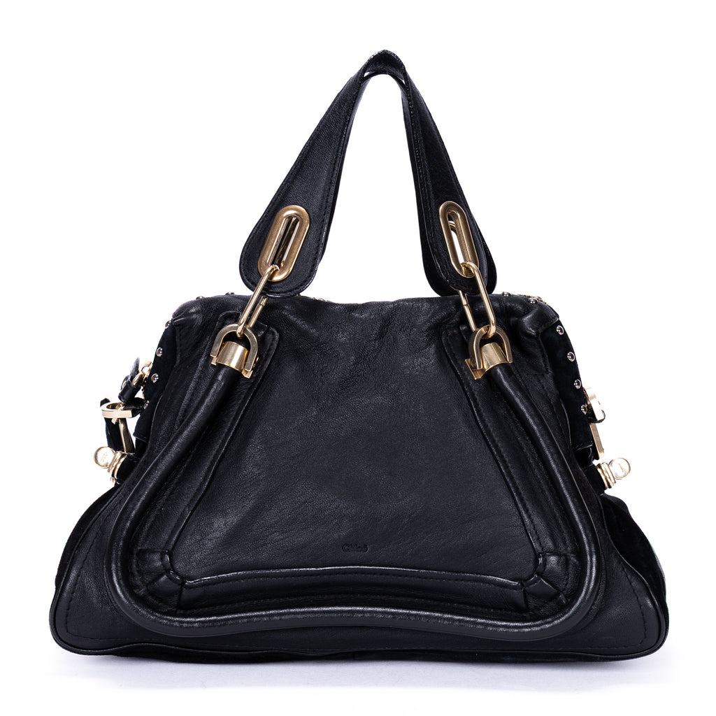 Sac porté épaule Paraty moyen en cuir de veau grainé noir