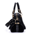 Sac porté épaule Paraty moyen en cuir de veau grainé noir