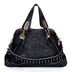 Sac porté épaule Paraty moyen en cuir de veau grainé noir