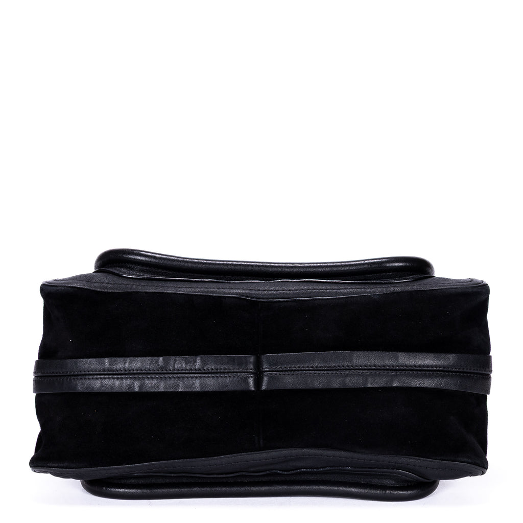 Sac porté épaule Paraty moyen en cuir de veau grainé noir