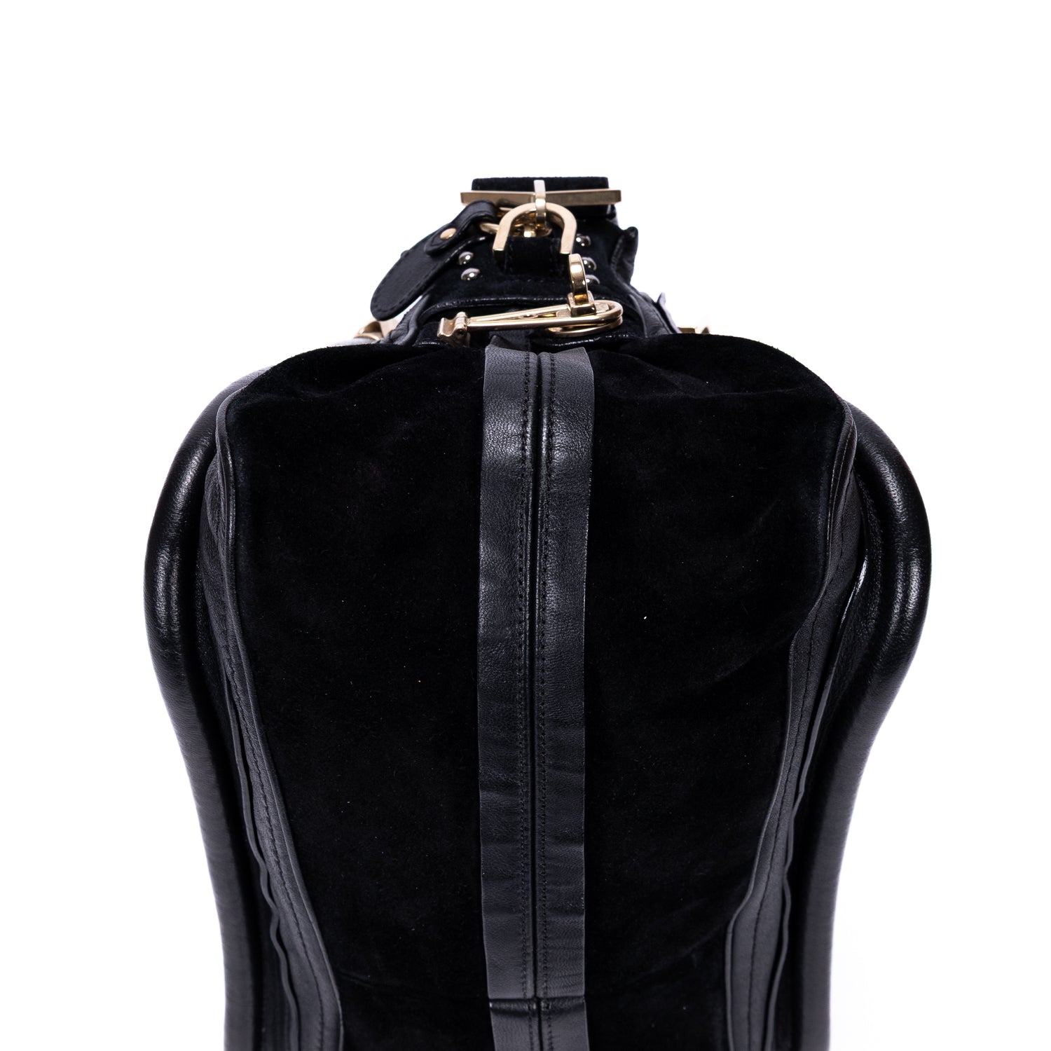 Sac porté épaule Paraty moyen en cuir de veau grainé noir