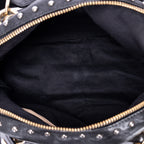 Sac porté épaule Paraty moyen en cuir de veau grainé noir