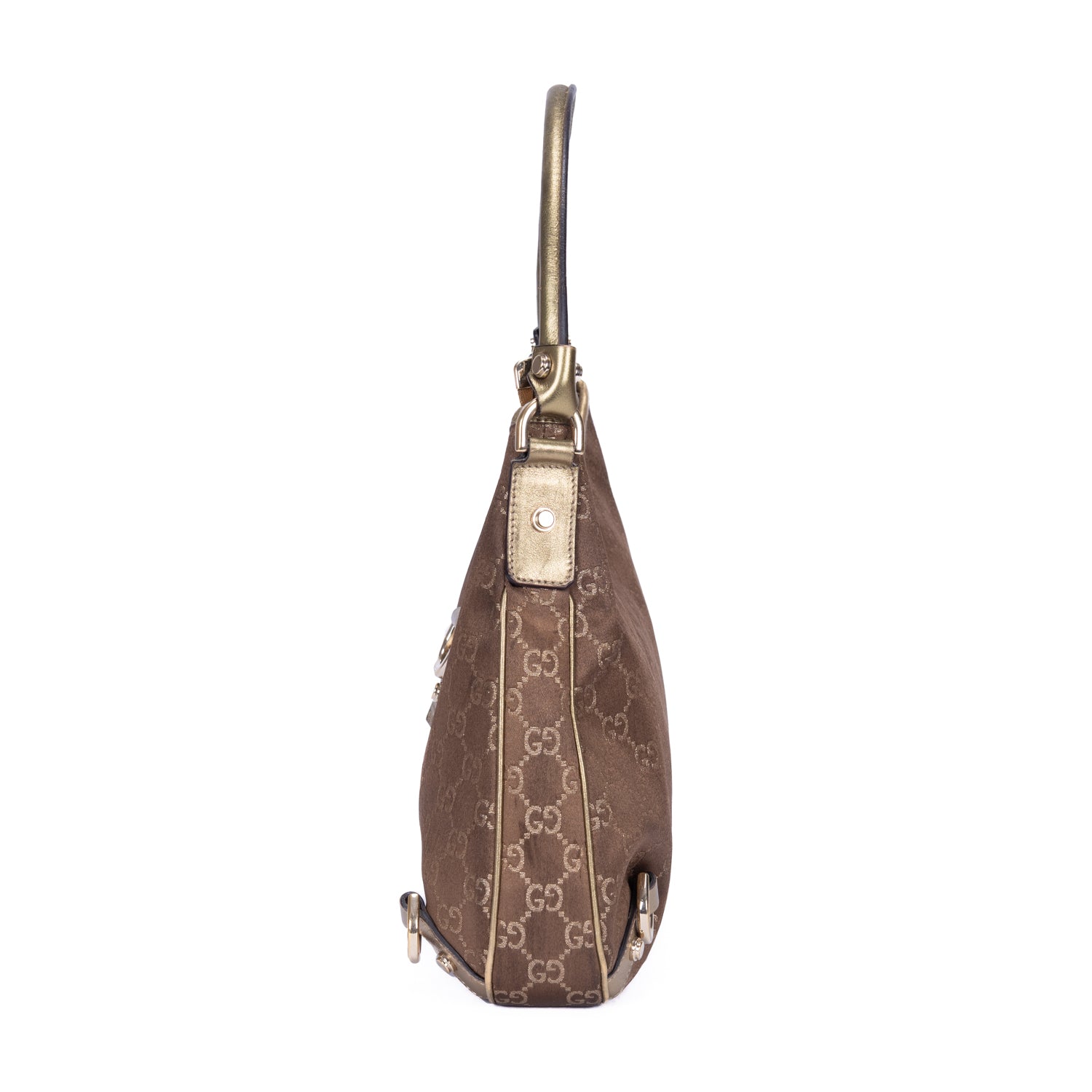 Bolso Abbey de aro D de lona monogram en marrón