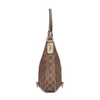 Bolso Abbey de aro D de lona monogram en marrón