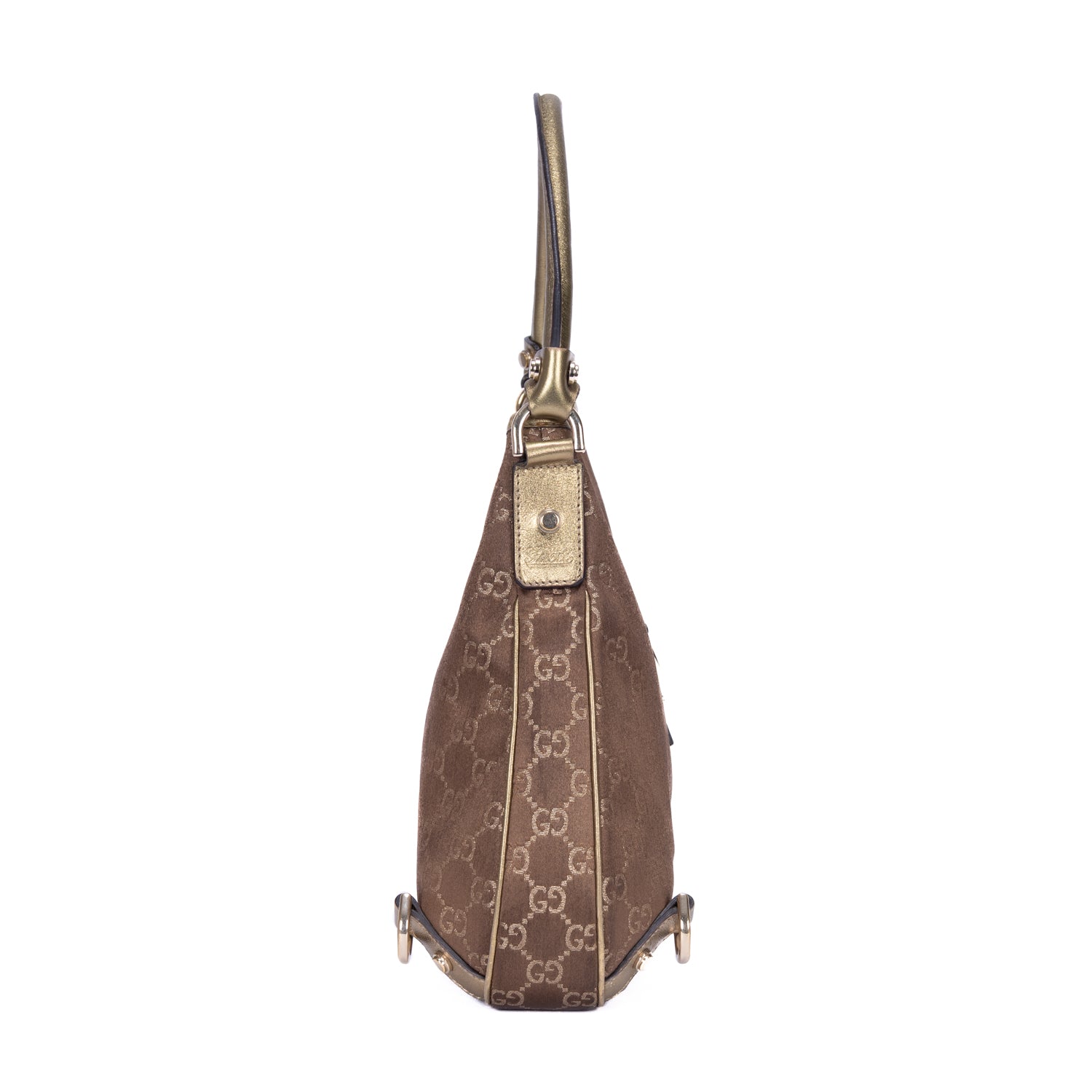 Bolso Abbey de aro D de lona monogram en marrón