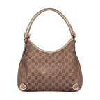 Bolso Abbey de aro D de lona monogram en marrón