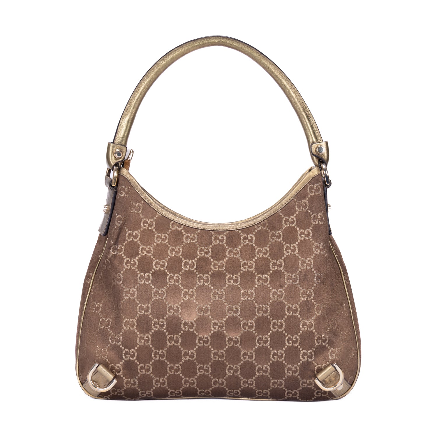 Bolso Abbey de aro D de lona monogram en marrón