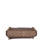 Bolso Abbey de aro D de lona monogram en marrón