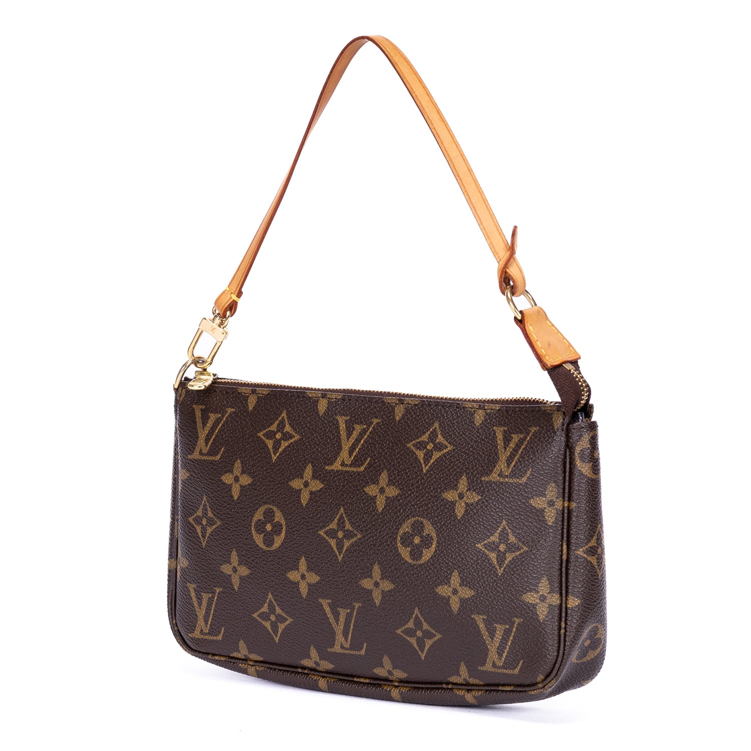 Pouch Pochette Accessories Brown Monogram Canvas