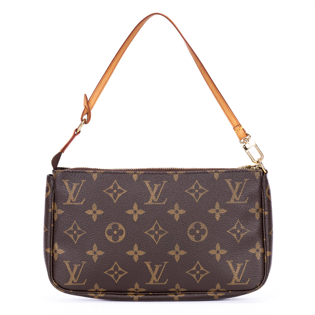 Pouch Pochette Accessories Brown Monogram Canvas