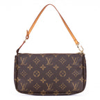 Pouch Pochette Accessories Brown Monogram Canvas