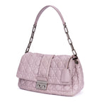 Shoulder Bag New Lock Flap Chain Bag Lilac Cannage Lambskin Leather