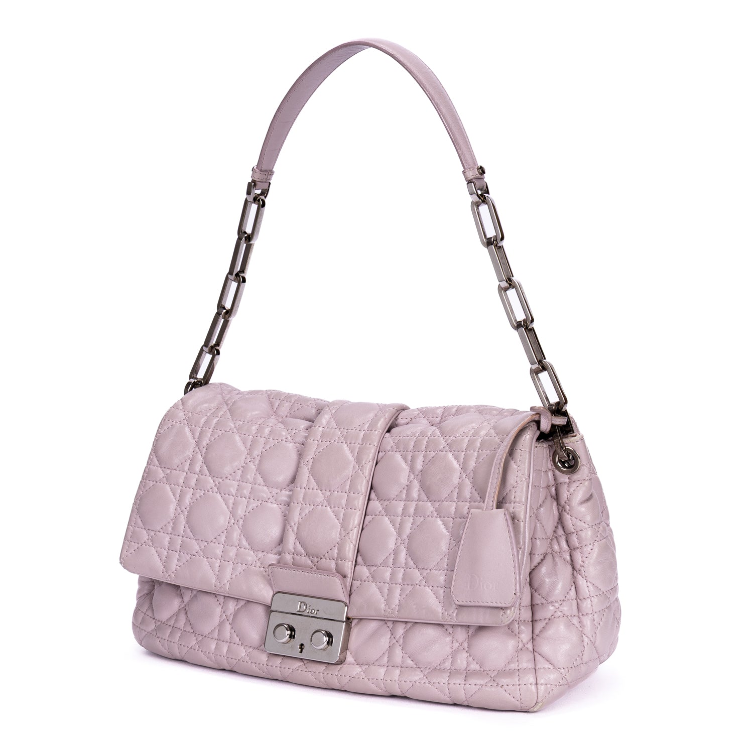 Shoulder Bag New Lock Flap Chain Bag Lilac Cannage Lambskin Leather