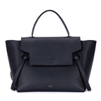 Shoulder Bag Mini Belt Bag Black Grained Calfskin Leather
