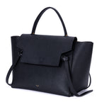 Shoulder Bag Mini Belt Bag Black Grained Calfskin Leather