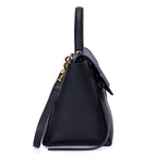 Shoulder Bag Mini Belt Bag Black Grained Calfskin Leather
