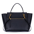 Shoulder Bag Mini Belt Bag Black Grained Calfskin Leather