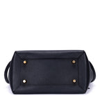 Shoulder Bag Mini Belt Bag Black Grained Calfskin Leather