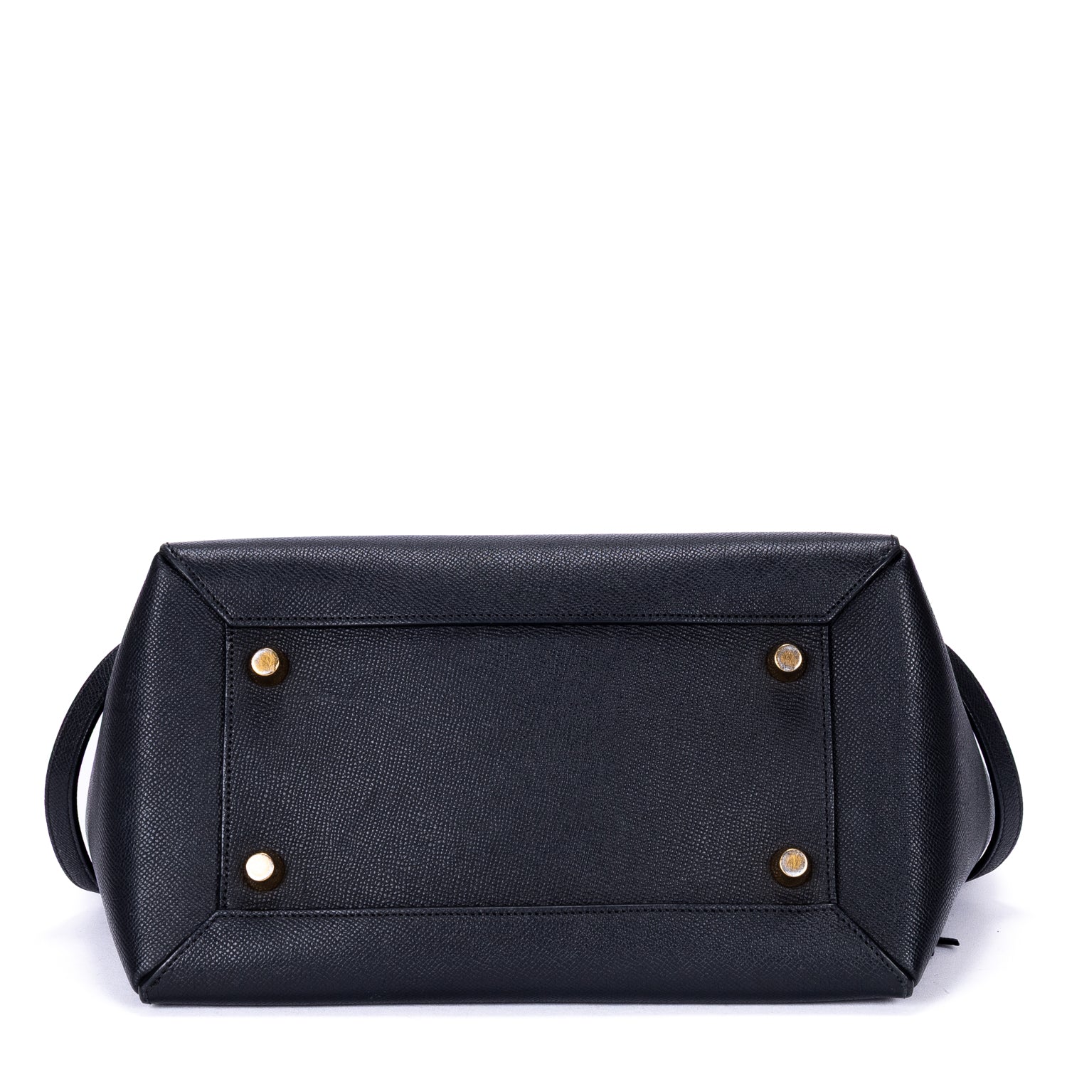 Shoulder Bag Mini Belt Bag Black Grained Calfskin Leather