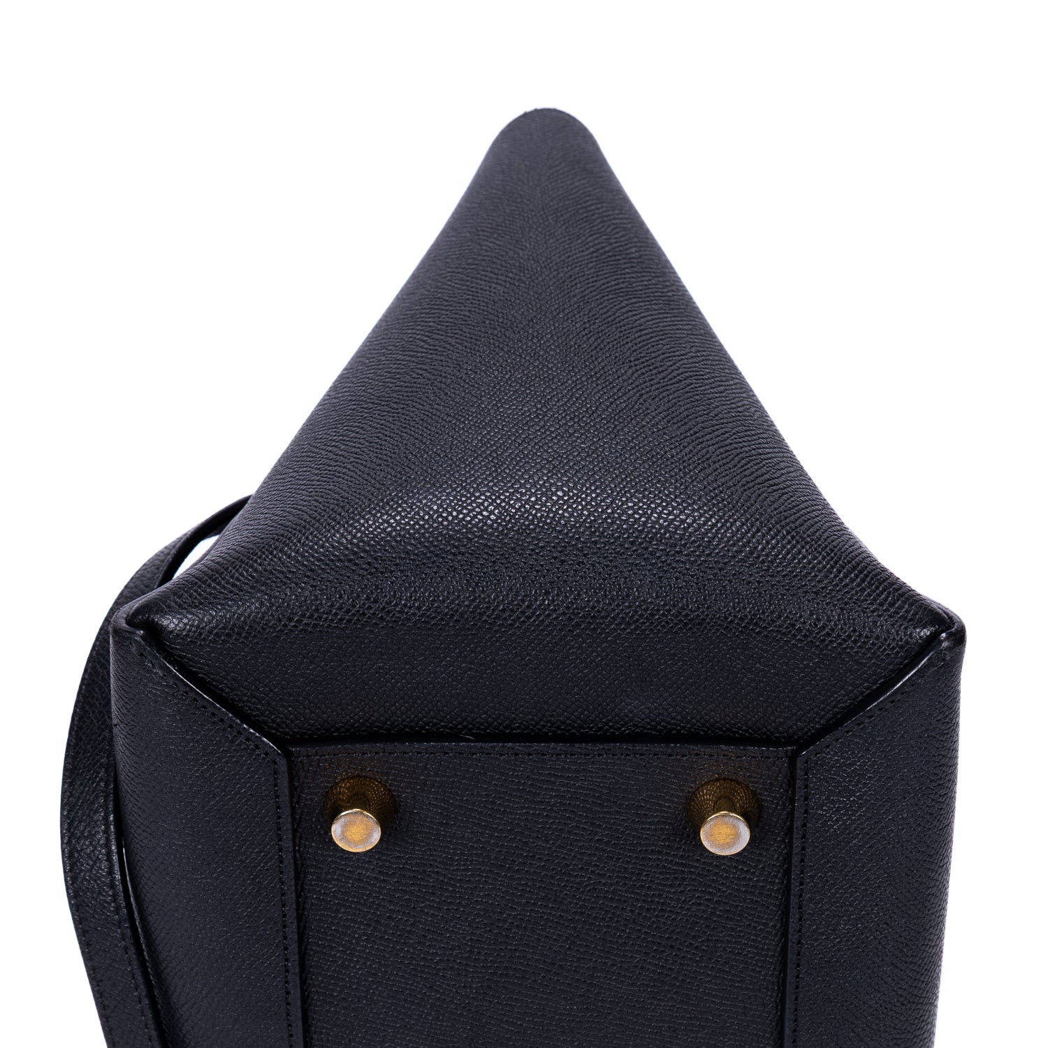 Shoulder Bag Mini Belt Bag Black Grained Calfskin Leather