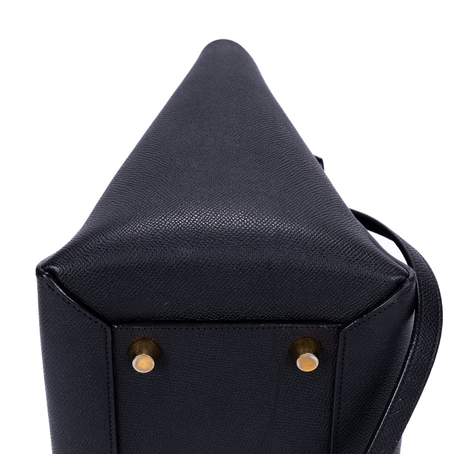 Shoulder Bag Mini Belt Bag Black Grained Calfskin Leather