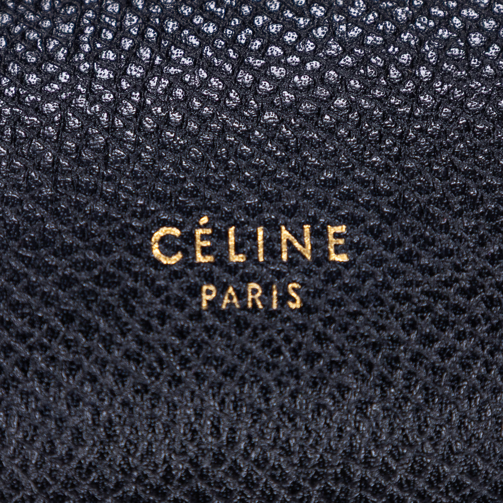 Shoulder Bag Mini Belt Bag Black Grained Calfskin Leather