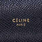 Shoulder Bag Mini Belt Bag Black Grained Calfskin Leather