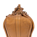 Sac à main moyen Paraty en cuir de veau grainé marron clair