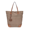 Bolso de Hombro Charm Tote Grande Lona Monogram Beige