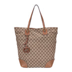 Bolso de Hombro Charm Tote Grande Lona Monogram Beige