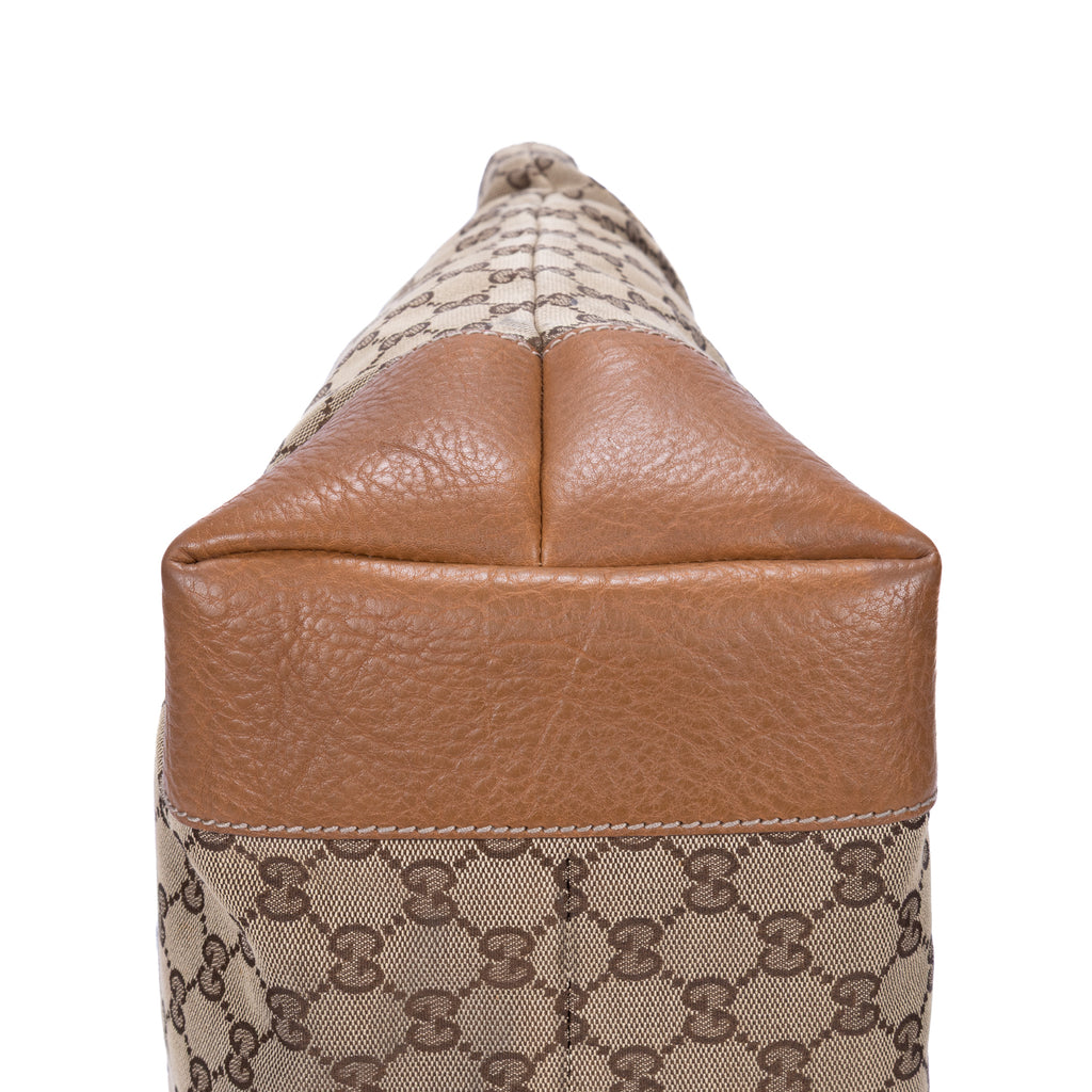Bolso de Hombro Charm Tote Grande Lona Monogram Beige