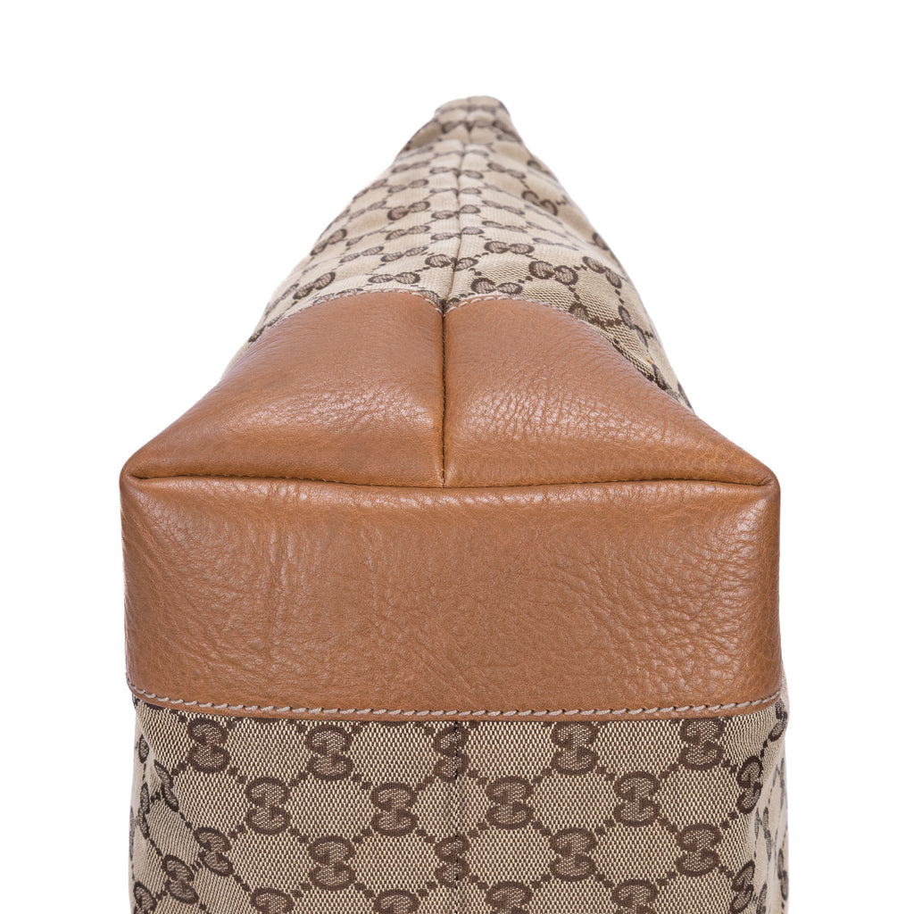 Bolso de Hombro Charm Tote Grande Lona Monogram Beige