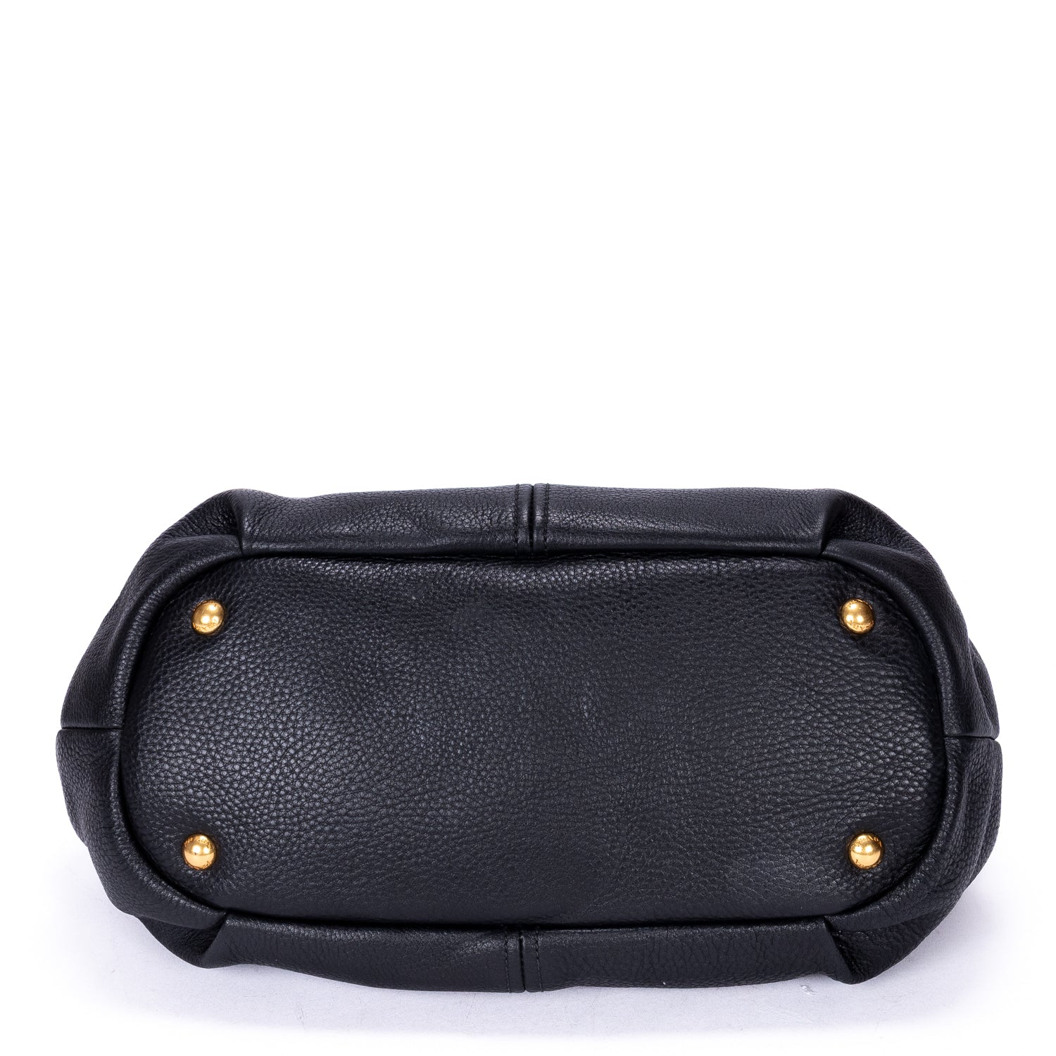 Sac porté épaule cabas convertible en cuir Vitello Daino noir