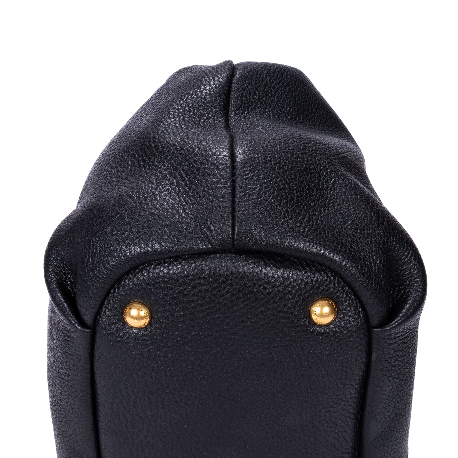 Sac porté épaule cabas convertible en cuir Vitello Daino noir