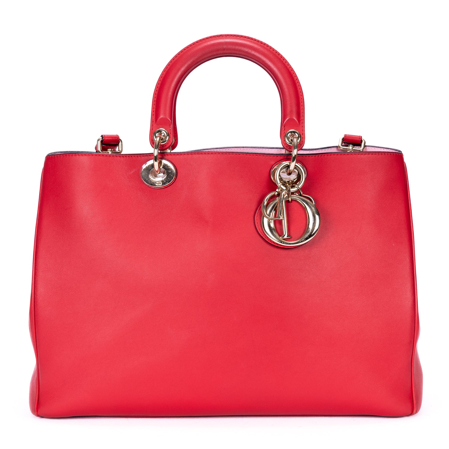 Shoulder Bag Medium Diorissimo Tote Bag Medium Red Smooth Calfskin Leather