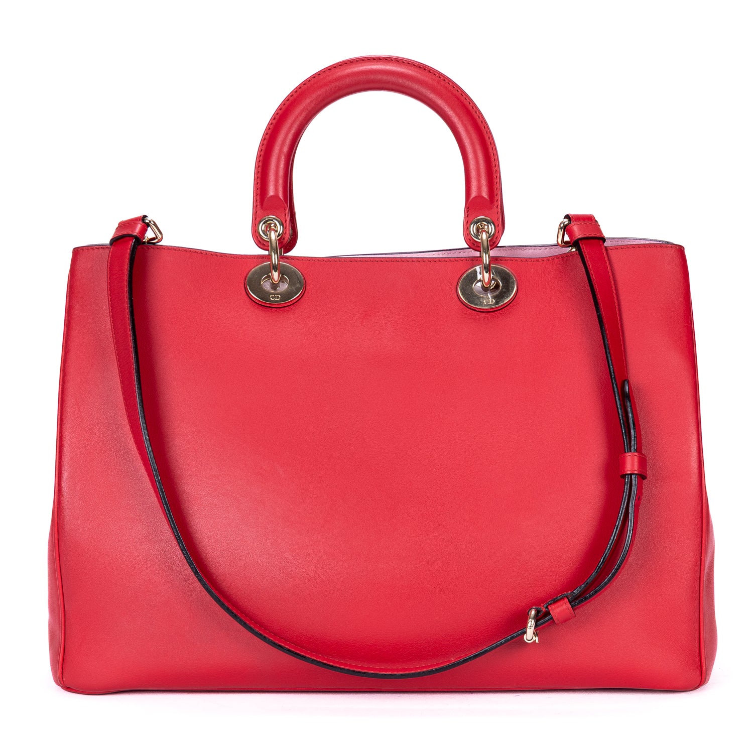 Shoulder Bag Medium Diorissimo Tote Bag Medium Red Smooth Calfskin Leather
