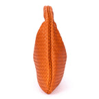 Handbag Large Hobo Bag Large Orange Intrecciato Leather
