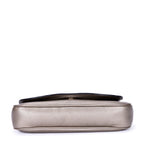Shoulder Bag Soho Chain Crossbody Silver Pebbled Calfskin Leather