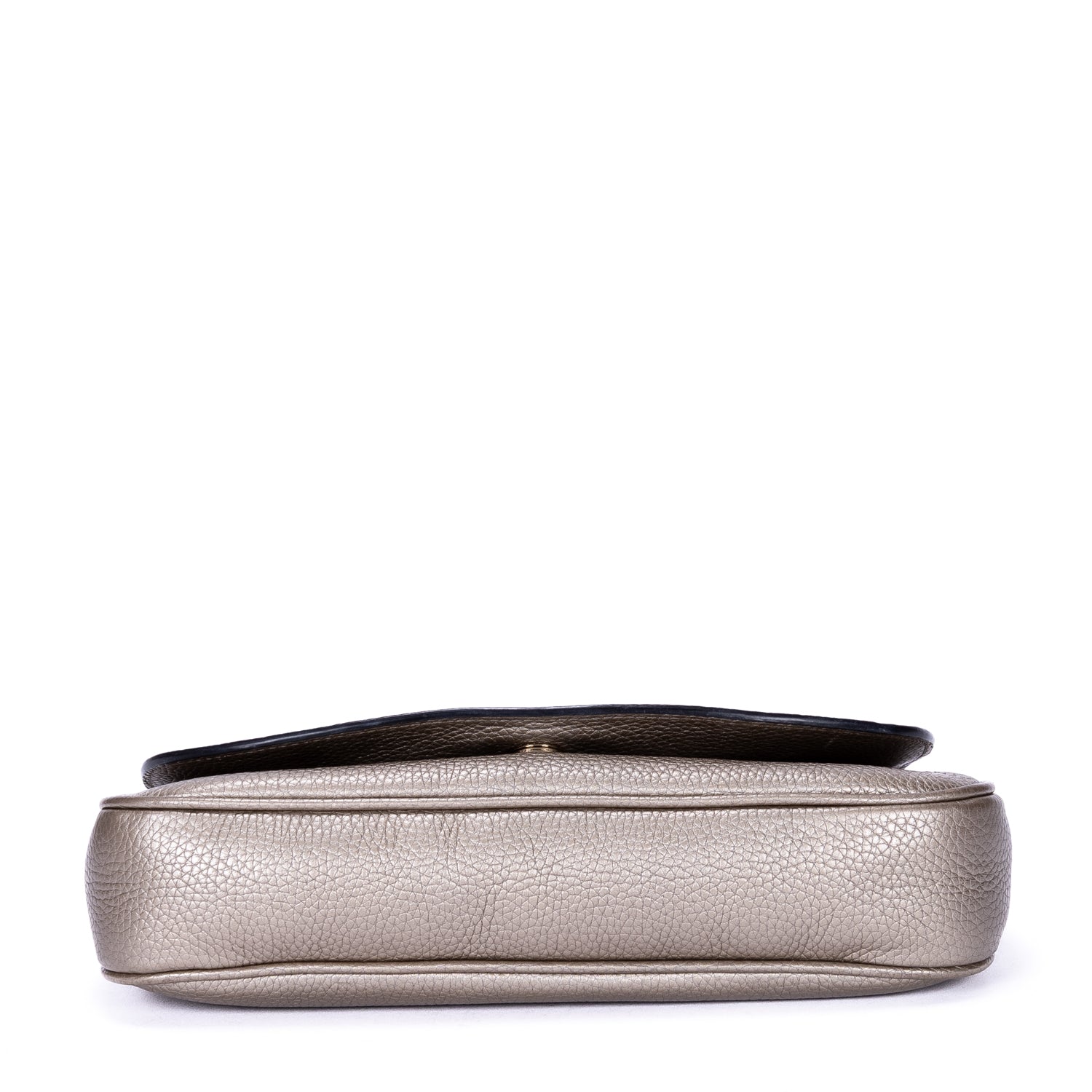 Shoulder Bag Soho Chain Crossbody Silver Pebbled Calfskin Leather