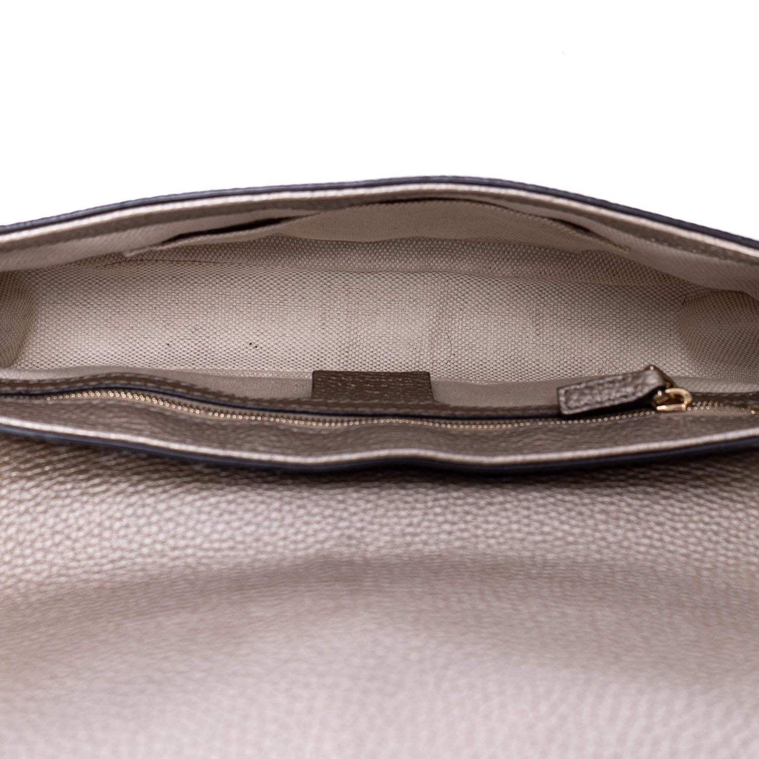 Shoulder Bag Soho Chain Crossbody Silver Pebbled Calfskin Leather