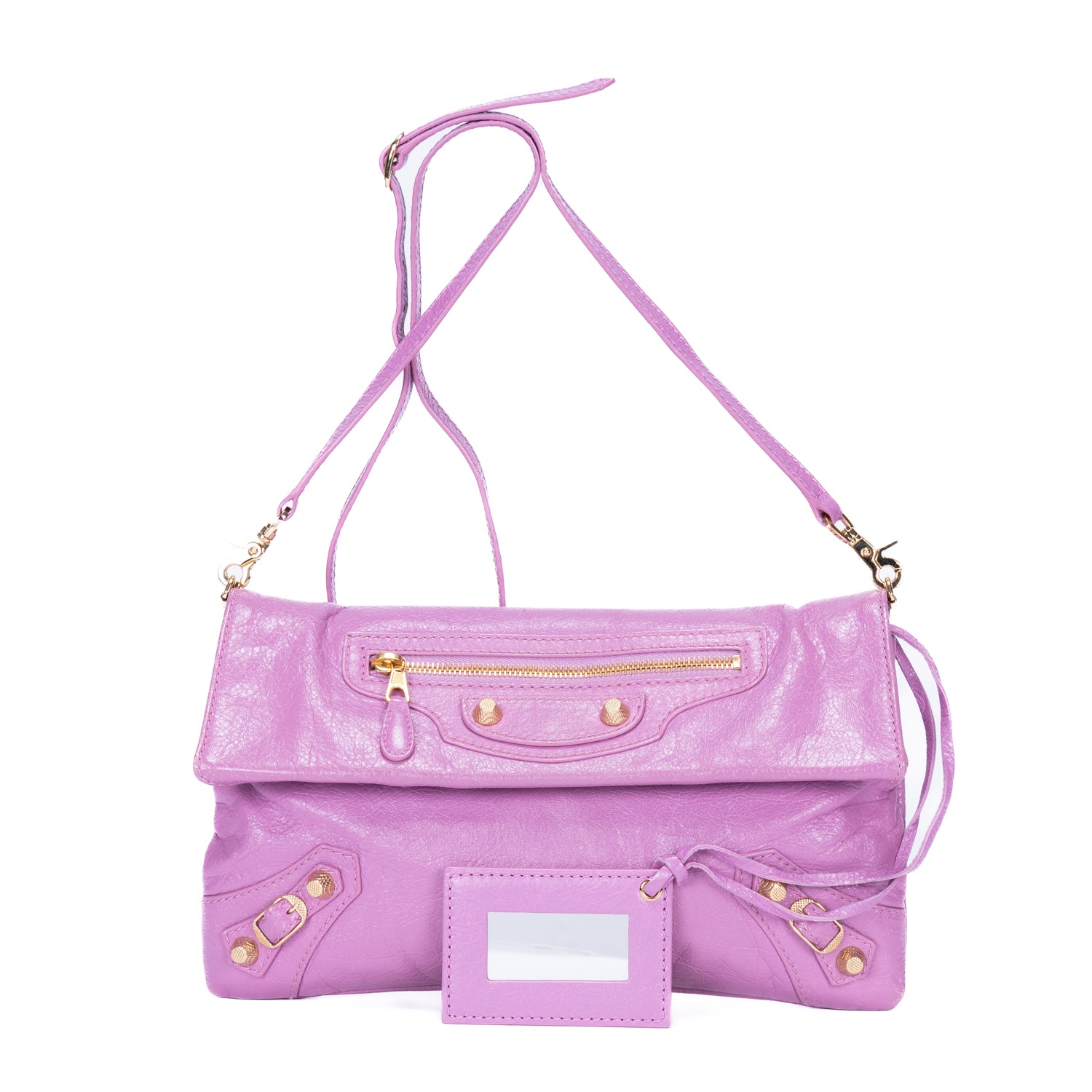 Shoulder Bag Giant 12 Envelope Clutch Pink Distressed Calfskin Leather