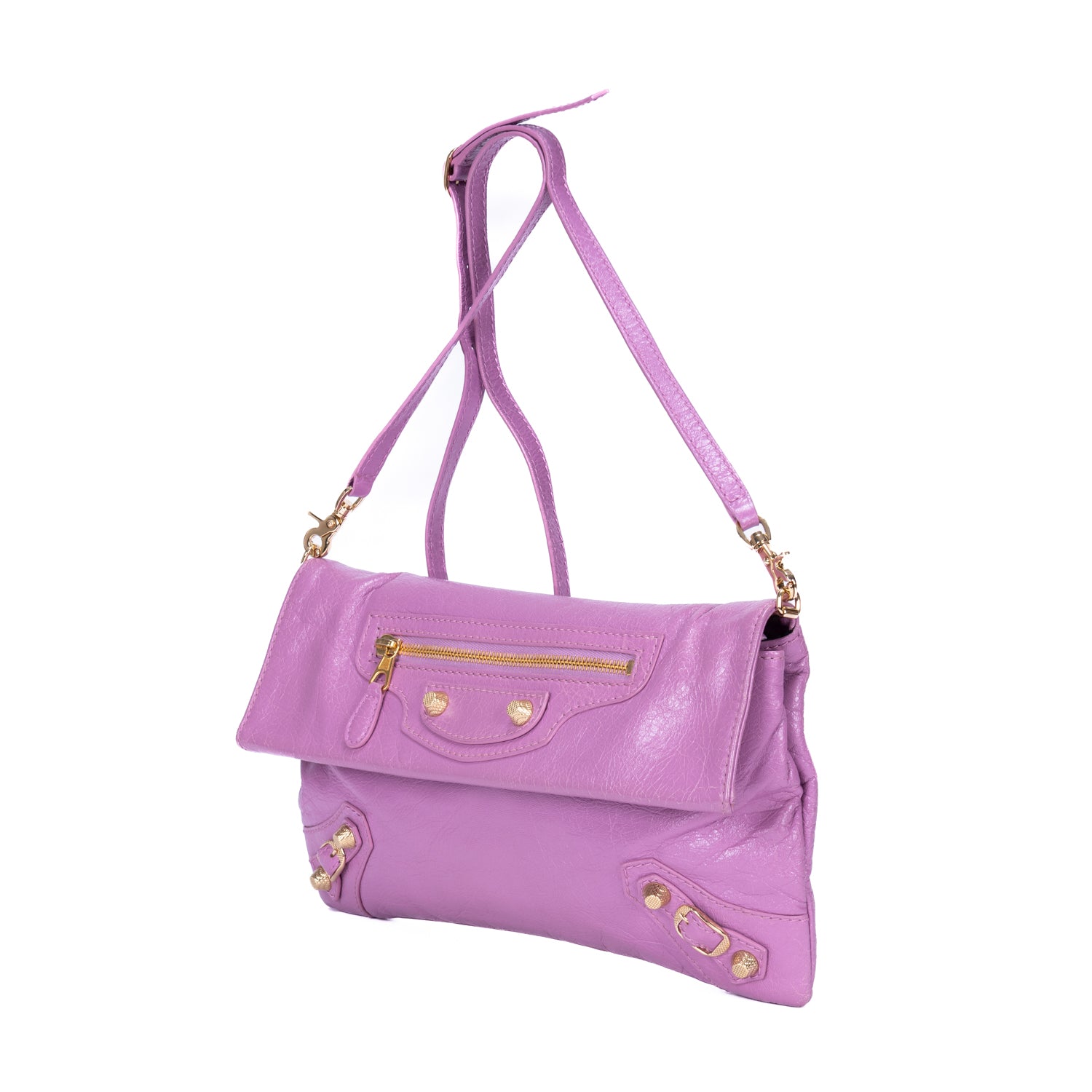 Shoulder Bag Giant 12 Envelope Clutch Pink Distressed Calfskin Leather