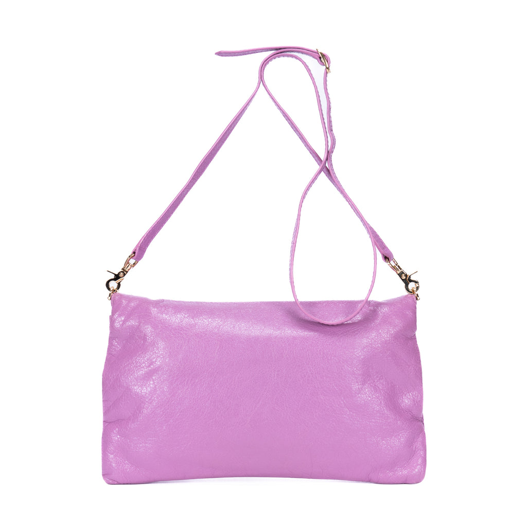 Bolso de hombro Giant 12 Envelope Clutch de piel de becerro envejecida rosa