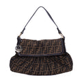 Shoulder Bag Chef Flap Hobo Dark Brown Zucca Canvas