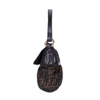 Shoulder Bag Chef Flap Hobo Dark Brown Zucca Canvas