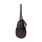 Shoulder Bag Chef Flap Hobo Dark Brown Zucca Canvas
